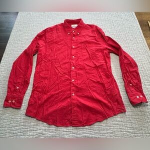 Southern‎ Tide Shirt Mens XL Red Classic Fit Button Down Garment Dyed Oxford